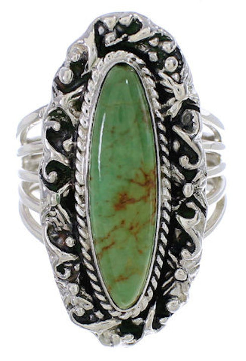 Sterling Silver Jewelry Turquoise Ring Size 8-1/2 UX34540